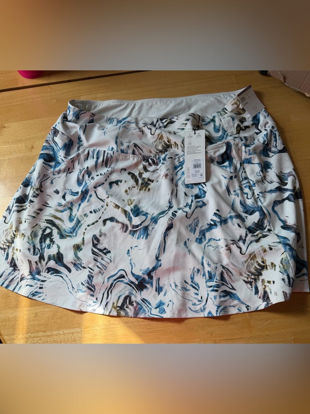 Women's Calia White Abstract Print Skort - Athletic Casual